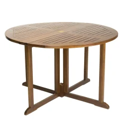 Table de jardin pliante papillon en teck 120 cm MACAO