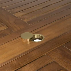 Table de jardin pliante papillon en teck 120 cm MACAO