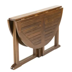 Table de jardin pliante papillon en teck 120 cm MACAO
