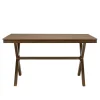 Table de jardin rectangulaire 140 cm couleur bois ajouré GIJON
