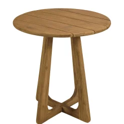 Table de jardin ronde 70 cm en teck recyclé ORIA