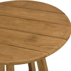 Table de jardin ronde 70 cm en teck recyclé ORIA