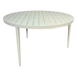 Table de jardin ronde en aluminium gris poudré Ø 130 cm STOCKHOLM