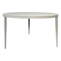 Table de jardin ronde en aluminium gris poudré Ø 130 cm STOCKHOLM