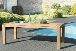Table de Jardin Teck 220x100x77cm BERGEN ref. 30020830
