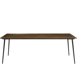 Table de repas bois recyclé motif épis 220 cm KORKAI