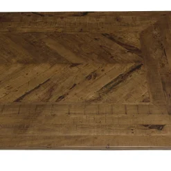 Table de repas bois recyclé motif épis 220 cm KORKAI