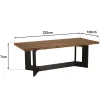 Table de repas bois recyclé pin 220 cm CRACOVIE