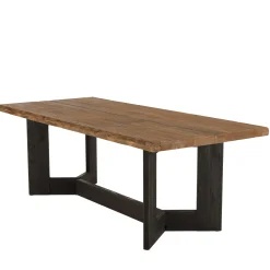 Table de repas bois recyclé pin 220 cm CRACOVIE