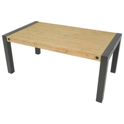 Table de Repas extensible Inspiration Indus' en Acacia et Métal 180/230x100x76cm BROOKLYN
