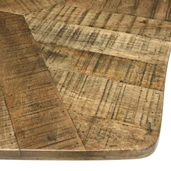Table de repas forme oblongue bois recyclé chevrons 200 cm KORKAI