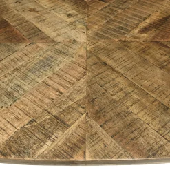 Table de repas forme oblongue bois recyclé chevrons 200 cm KORKAI