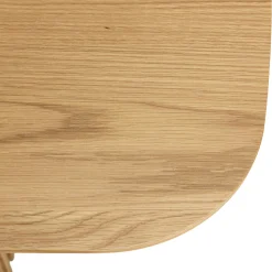 Table de repas moderne angles arrondis pieds baguette AMSTERDAM