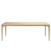 Table de repas moderne naturelle pieds chêne massif 220 cm PANAMA