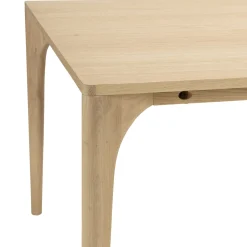Table de repas moderne naturelle pieds chêne massif 220 cm PANAMA
