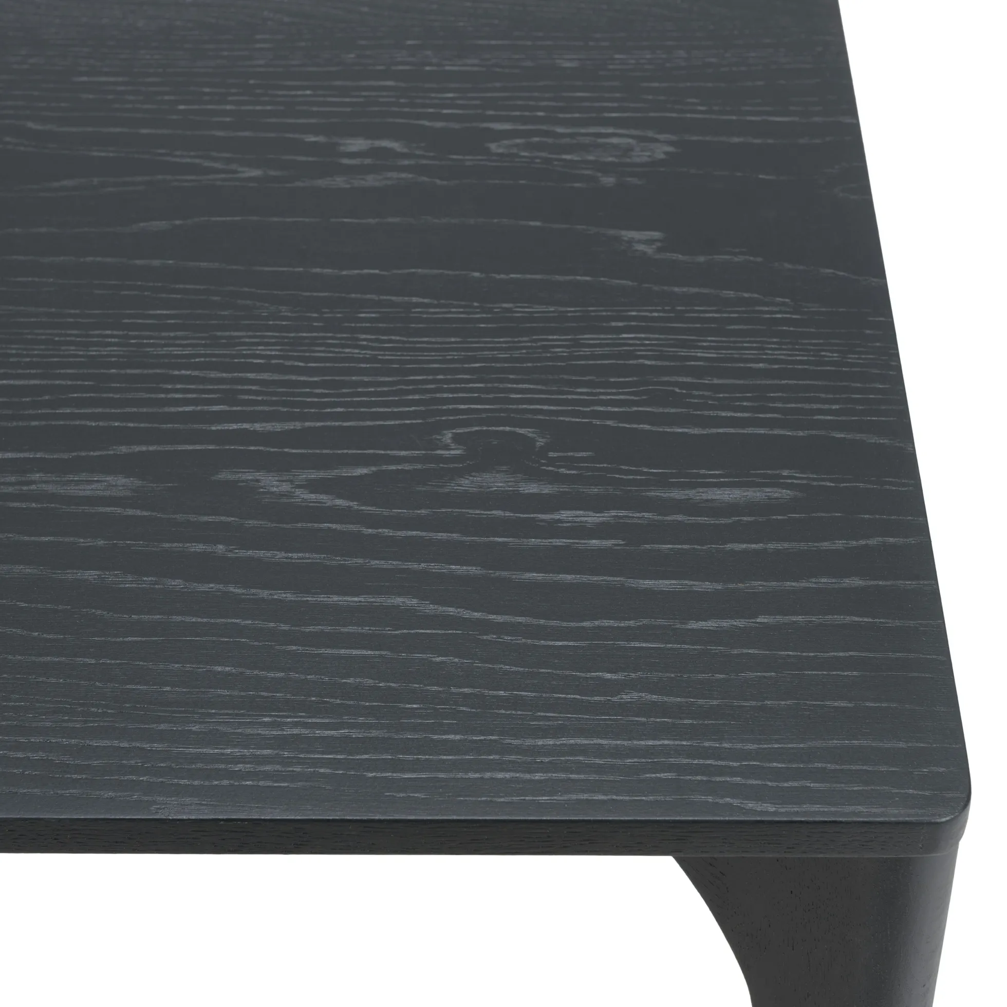 Table de repas moderne noire pieds chêne massif 220 cm PANAMA