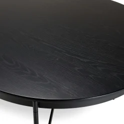 Table de repas ovale en bois noir 240 cm CORUMBA