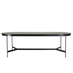 Table de repas ovale en bois noir 240 cm CORUMBA