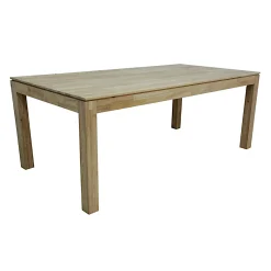 Table de repas rectangle Hévéa 200x100x76cm HELENA