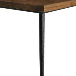 Table de repas rectangulaire bois recyclé marqueterie 220 cm KORKAI