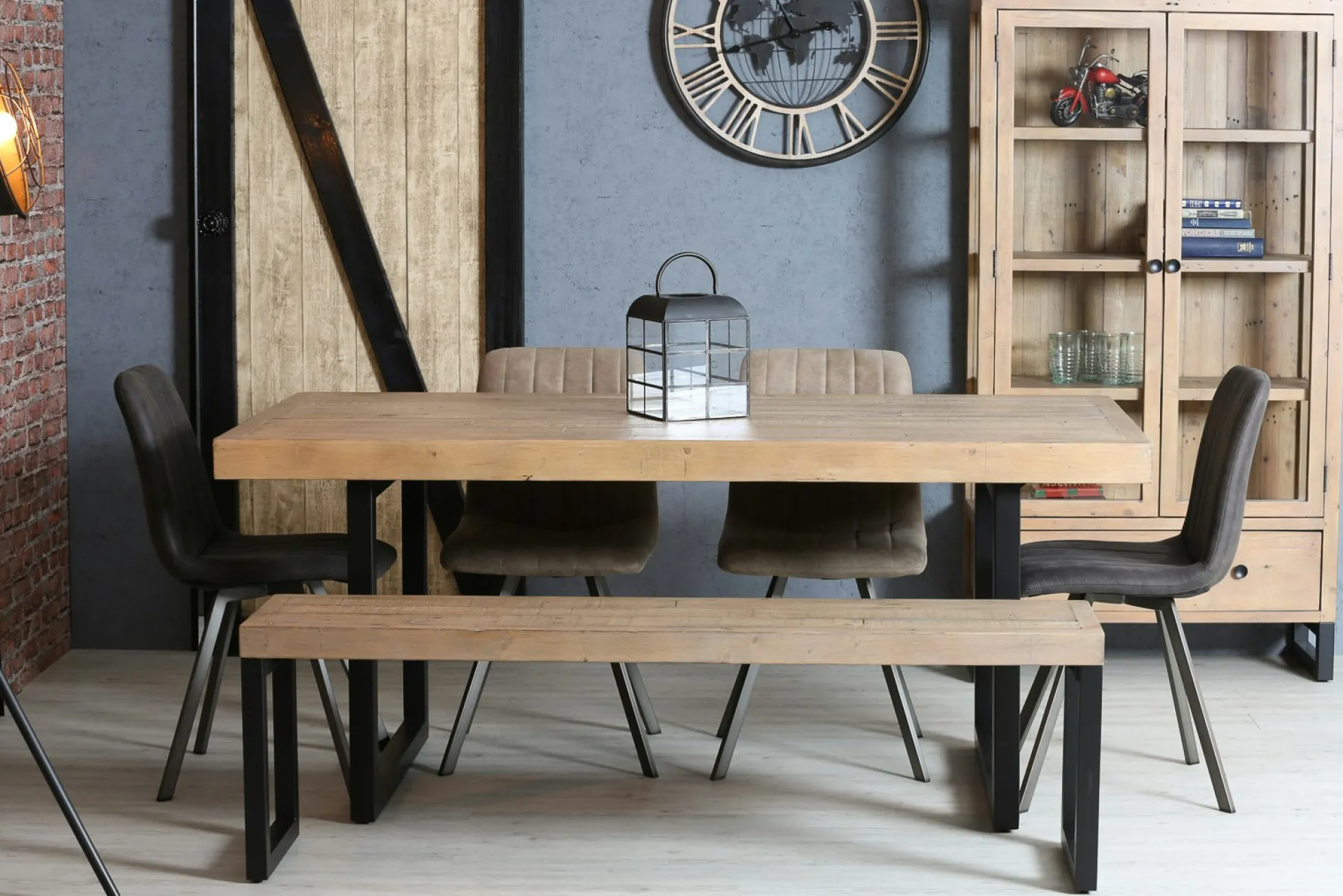 Table de salle à manger en bois recyclé 180 cm AUCKLAND