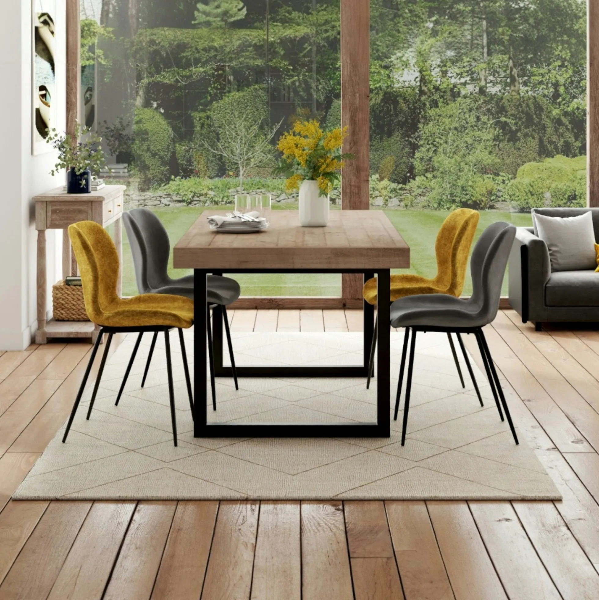 Table de salle à manger en bois recyclé 180 cm AUCKLAND