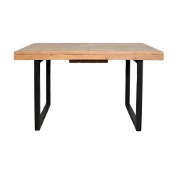 Table de salle à manger extensible en bois recyclé 140-180 cm AUCKLAND