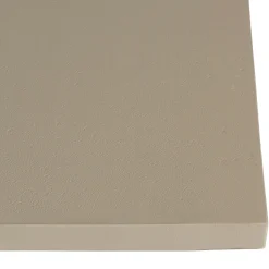 Table de salon carrée béton beige pieds bois croisés DIKA