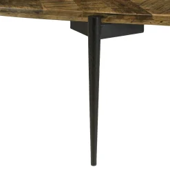 Table de salon forme oblongue bois recyclé chevrons KORKAI