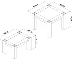 Table de salon gigogne (lot de 2) ALTA