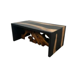 Table de salon racine noire et naturelle ARIZONA