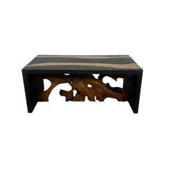 Table de salon racine noire et naturelle ARIZONA