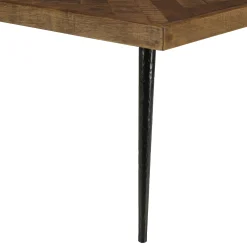 Table de salon rectangulaire bois recyclé marqueterie 135 cm KORKAI