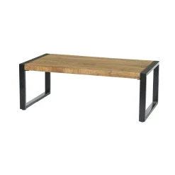 Table de salon rectangulaire bois métal KARGO