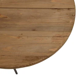 Table de salon ronde pin recyclé et métal 70 cm CRACOVIE