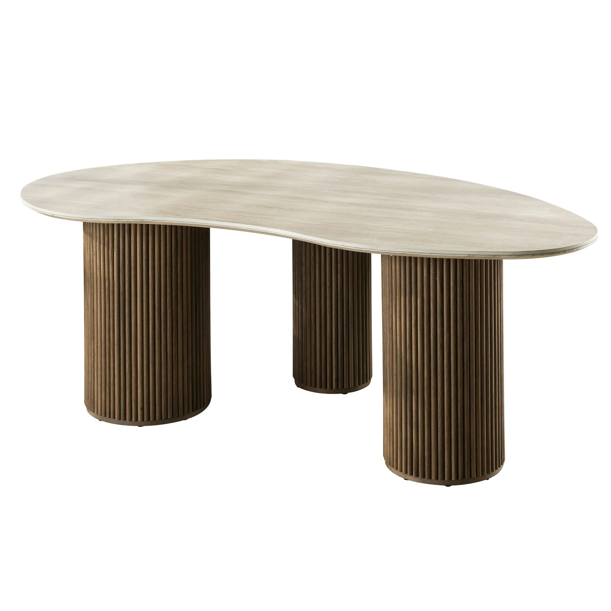 Table design céramique 3D effet travertin 215 cm ASCOLI