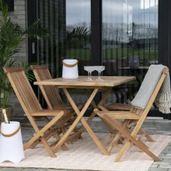 Table d'extérieur en teck 120 cm TANETE