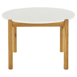 Table à dîner ronde terrazzo blanche ø120 BALI