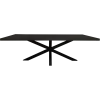 Table en bois noir à pied central 240 cm RIVANO