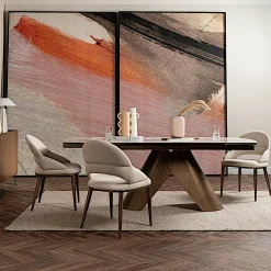 Table en céramique blanche 180-260 cm SEMPIONE