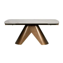 Table en céramique blanche 180-260 cm SEMPIONE