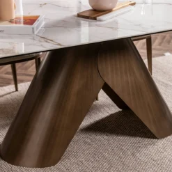 Table en céramique blanche 180-260 cm SEMPIONE