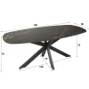 Table en céramique design 180 cm GALWAY