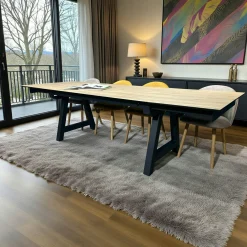 Table en céramique extensible effet bois 160-270 cm LOMBARDIE