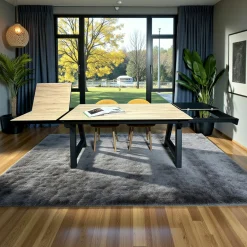 Table en céramique extensible effet bois 160-270 cm LOMBARDIE