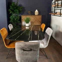 Table en céramique noire 200 cm FLORENCE