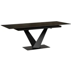 Table en céramique noire extensible 160-205 cm OTTAWA