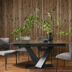 Table en céramique noire extensible 160-205 cm OTTAWA