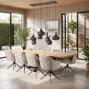 Table extensible 175/275 acacia bords irréguliers MELBOURNE
