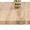 Table extensible bois blanc bords droits pied bois 220 cm PALERME